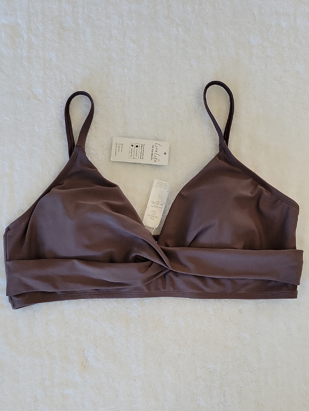 Cupshe Women's Brown Twisted Top High Waisted Botton Bikini Set Size XXL NWT - Picture 7 of 10